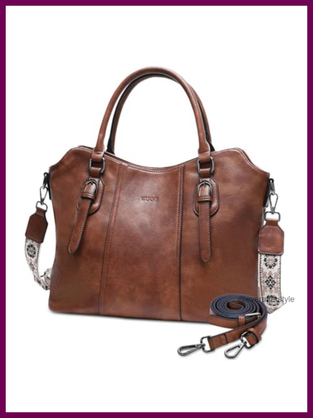 Vegan Leather Convertible Hobo Purse Crossbody Tote Bag